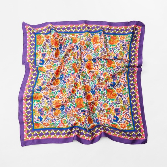 Zara Accessories - Zara satin effect printed scarf you can’t miss